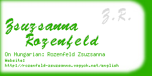 zsuzsanna rozenfeld business card